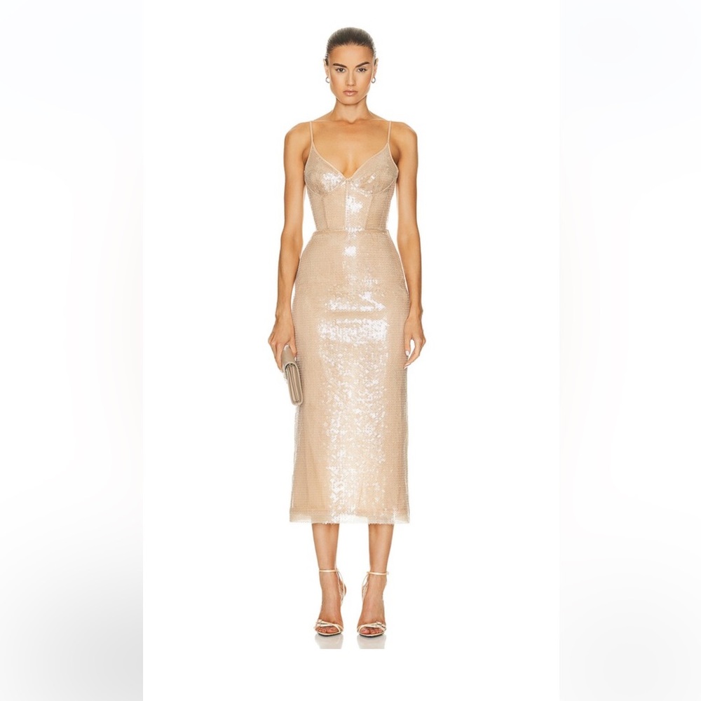 David Koma Sequin Cami Midi Dress size 4